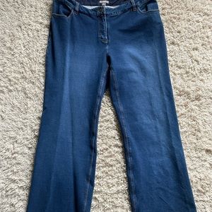 J Jill Womens Stretch Blue Jeans Size 12 Medium Wash Wide Leg - 13
